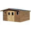 Image de Abri de jardin 19,69m² brun doré tha4040.02t