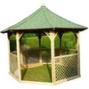 Image de Pavillon octogonal 8.78m² bois naturel Habrita kic35