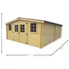 Image de Abri madriers massifs 18.27 m² bois naturel ba4050.02n
