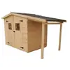 Image de Abri en panneaux 3.70 m² avec plancher et bûcher. ed2416.01b