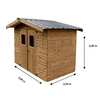 Image de Abri de jardin 7.81 m2 brun doré tha 2421.02 t