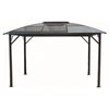 Image de Gloriette aluminium avec rideaux toit 10.80 m² gris anthracite gl3630al