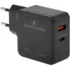 Image de Bluestork Chargeur GaN 65W 2 ports - USB-C/USB-A - Noir