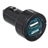 Image de BLUESTORK - Adaptateur d'alimentation pour voiture - 2000 mA - 2 connecteurs de sortie - noir