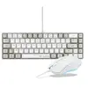 Image de Pack 2 en 1 - - Combo Hydrogen - Clavier AZERTY - Souris filaire - Blanc/Gris