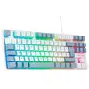 Image de Clavier Gaming filaire Azerty Keyz Caesium Blanc et Gris