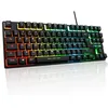 Image de The G-Lab Keyz Caesium TKL Clavier Gamer TKL 87 Touches Filaire USB AZERTY Français, Rétro-Éclairage LED Multicolore - Clavier Gaming Compact sans Pavé Numérique pour PC/PS4/PS5/XBOX (Noir) en occasion ou reconditionné