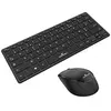 Image de Pack Clavier & Souris sans Fil Compact - Wireless avec Smart Dongle 2.4Ghz - Design Ultra Slim - Ergonomique - Compatible sur Windows - AZERTY Noir