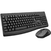 Image de Pack Souris Clavier Sans Fil rechargeable Office - Touches ciseaux - Noir