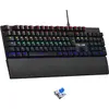 Image de Keyz Carbon Ex - Clavier Mécanique Azerty Switch Bleu - Clavier Gaming Rétroéclairage LED RGB, Anti-ghosting Total, 12 Touches multimedias -
