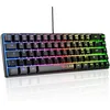 Image de The G-Lab Keyz Hydrogen - Clavier Gaming Qwert - Comprend Ñ - Clavier de Jeu Semi-mécanique - Clavier Gamer 60%, rétroéclairage Multicolore - Mini Clavier Gamer Silencieux, pour PC, PS4, PS5-2024 en occasion ou reconditionné