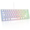 Image de The G-Lab Keyz Hydrogen, Clavier Gamer 60%, Semi-mécanique Filaire Azerty, Rétroéclairage Multicolore- Mini Clavier Gamer Silencieux, Format Compact TKL - PC/PS5 (Blanc) en occasion ou reconditionné