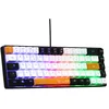 Image de The G-Lab Keyz Hydrogen, Clavier Gamer 60%, Semi-mécanique Filaire Azerty, Rétroéclairage Multicolore- Mini Clavier Gamer Silencieux, Format Compact TKL - PC/PS5 (Noir/Blanc/Orange) en occasion ou reconditionné