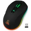 Image de The G-Lab - Kult Krypton - Souris Gamer sans Fil Haute Performance 6400 DPI - Souris Gaming sans Fil Bluetooth & 2.4 Ghz, Batterie Longue Durée, RGB, 7 Boutons - PC/PS4/PS5/XBOX   Noire - New en occasion ou reconditionné
