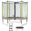 Image de Trampoline de jardin 305 cm + filet de sécurité + échelle + bâche de protection JUMPI Taupe/Vert 300.