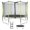Image de Trampoline de jardin 365 cm + filet de sécurité + échelle + bâche de protection JUMPI Taupe/Vert 360.