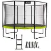Image de Trampoline de jardin 365 cm + filet de sécurité + échelle + kit ancrage | PUNCHI Vert 360