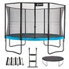 Image de Trampoline de jardin rond 430 cm + filet de sécurité + échelle + bâche de protection + kit ancrage