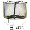 Image de Trampoline de jardin 305 cm + filet de sécurité + échelle + kit d'ancrage JUMPI Vert/Noir 300