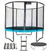 Image de Trampoline de jardin rond 305 cm + filet + échelle + bâche + kit ancrage PUNCHI Bleu