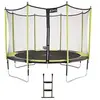 Image de Trampoline de jardin 365 cm + filet de sécurité + échelle JUMPI Vert/Noir 360