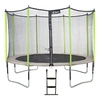 Image de Trampoline de jardin 426 cm + filet de sécurité + échelle JUMPI Taupe/Vert 430. Trampoline certifié par le CRITT sport & loisirs