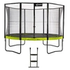 Image de Trampoline de jardin rond 430 cm + filet de sécurité + échelle | PUNCHI Vert 430