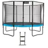 Image de Trampoline de jardin rond 430 cm + filet de sécurité + échelle | PUNCHI Bleu 430
