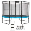 Image de Trampoline de jardin rond 430 cm + filet de sécurité + échelle + kit ancrage | PUNCHI Bleu 430