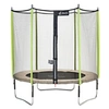 Image de Trampoline de jardin 244 cm + filet de sécurité JUMPI Taupe/Vert 250