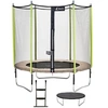 Image de Trampoline de jardin 244 cm + filet de sécurité + échelle + bâche de protection JUMPI Taupe/Vert 250