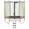 Image de Trampoline de jardin 244 cm + filet de sécurité + échelle JUMPI Taupe/Vert 250