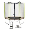 Image de Trampoline de jardin 244 cm + filet de sécurité + échelle + kit d'ancrage JUMPI Taupe/Vert 250