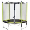 Image de Trampoline de jardin 244 cm + filet de sécurité JUMPI Vert/Noir 250