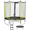 Image de Trampoline de jardin 244 cm + filet de sécurité + échelle + bâche de protection JUMPI Vert/Noir 250