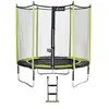 Image de Trampoline de jardin 244 cm + filet de sécurité + échelle JUMPI Vert/Noir 250