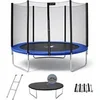 Image de Trampoline rond Bleu Ø250cm avec filet, échelle ,bâche et kit ancrage