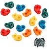 Image de Lot de 15 Pierres à grimper d'escalade pour structures de jeux Fixations incluses