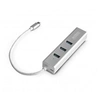 Image de Hub USB 3.0 Type C avec port Ethernet Argent