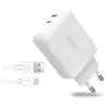 Image de Bloc secteur USB-C/A avec cable USB-C/A 1M