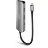Image de HUB USB-C 4 EN 1 AVEC 2 X USB-A / 1 X HDMI 4K / 1 X USB-C 100W PD GRIS SIDERAL
