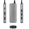 Image de HUB USB-C 7 EN 1 AVEC 3 X USB-A / 2 X HDMI 4K 60HZ / 1 X RJ45 1GBPS / 1 X USB-C 100W PD GRIS SIDERAL