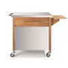 Image de Chariot pour plancha bois/inox Dm Creation 00231n