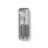 Image de Les couverts nomades avec étui de protection - Trio couteau - Slim Box - monbento vert Natural