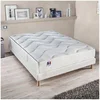 Image de Ensemble Matelas 100% Latex aéré 3 Zones + Sommier - Accueil moelleux Soutien ferme - Fabriqué en France Dimensions - 140 x 190 cm