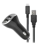 Image de - Adaptateur d'alimentation pour voiture - 2.6 A - 2 connecteurs de sortie (USB) - sur le câble : USB-C - pour Nintendo Switch