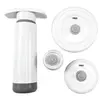 Image de - Kit de conservation sous vide : Pompe sous vide + 2 couvercles universels + 1 bouchon