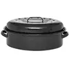 Image de Roaster ovale couvert 46x32 cm - - Noir - Acier