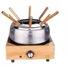 Image de Collection Hiver Wood Fondue 8 Inox - Fondue - 2 litres - 800 Watt - bois/inox