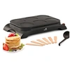Image de Crêpière électrique machine à crêpes 1000W, Plaque Antiadhésive Ø11,5 cm, crêpes, pancakes, 8 Spatules + Louche Mini Crêpe Party